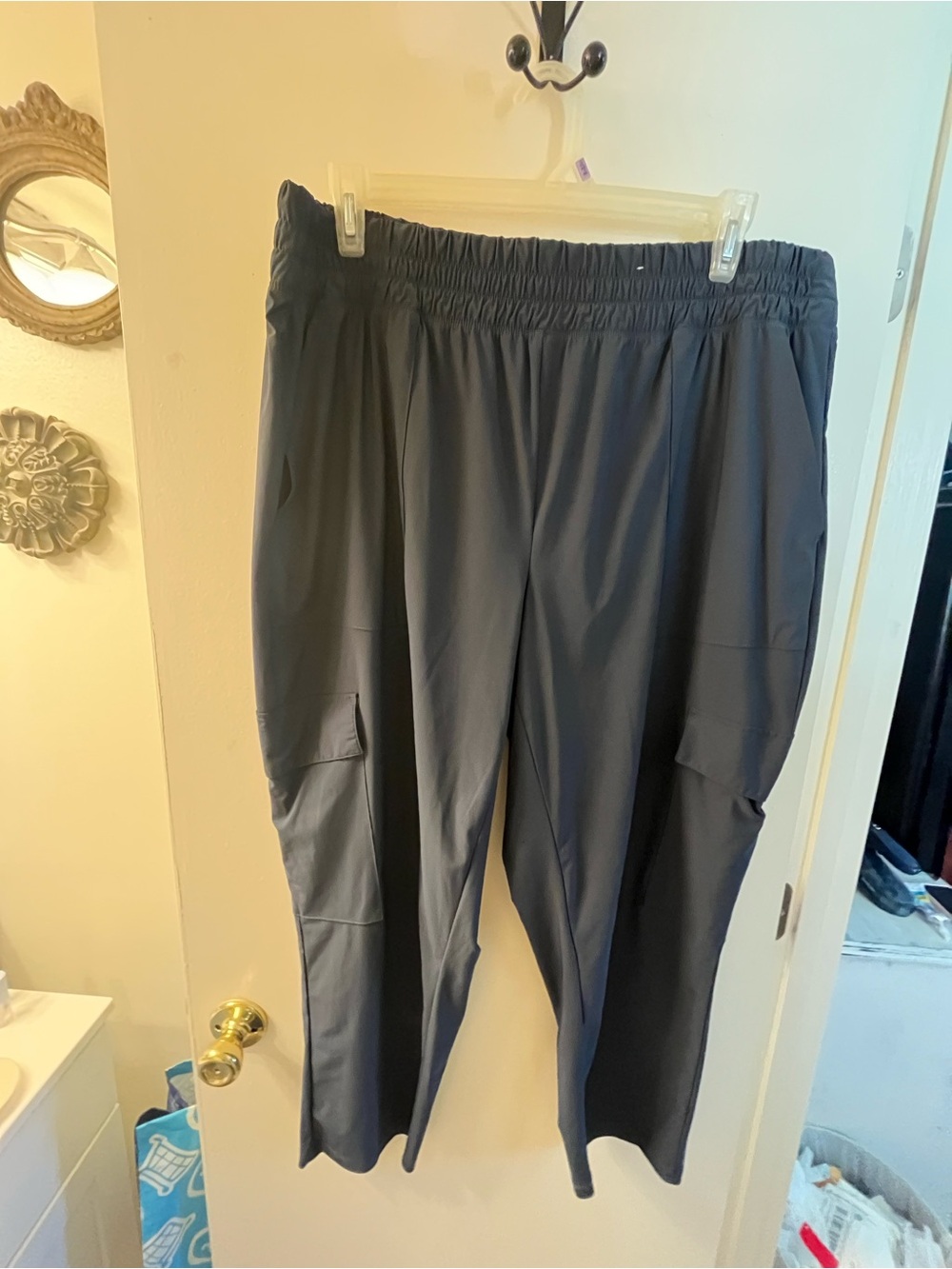 Old Navy SleekTech Go Dry Plus Size Cargo Pants in Slate Blue - Picture 2 of 5